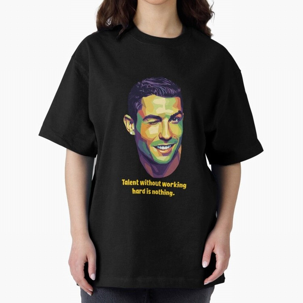 Cristiano Ronaldo Quotes Oversized T-Shirt Celebrate the Road through FIFA World Cup 2026 USA Canada Mexico Made for Neymar, Argentina Energy, Goal Celebration Energy, Supporter Heritage, Football Icons and Worldwide Tournament Joy; Created for