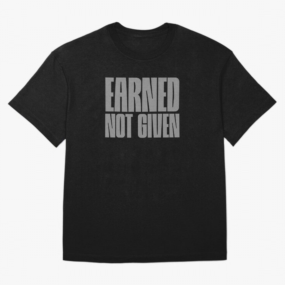 Earned not given grey 2 Oversized T-Shirt Turn Up for FIFA World Cup 2026 USA Canada Mexico for Fans of Haaland and Mbappe and Spain, Bringing Supporter Pride, Iconic Celebrations, Legendary Names and Global Match Day Energy; Perfect for Fans,