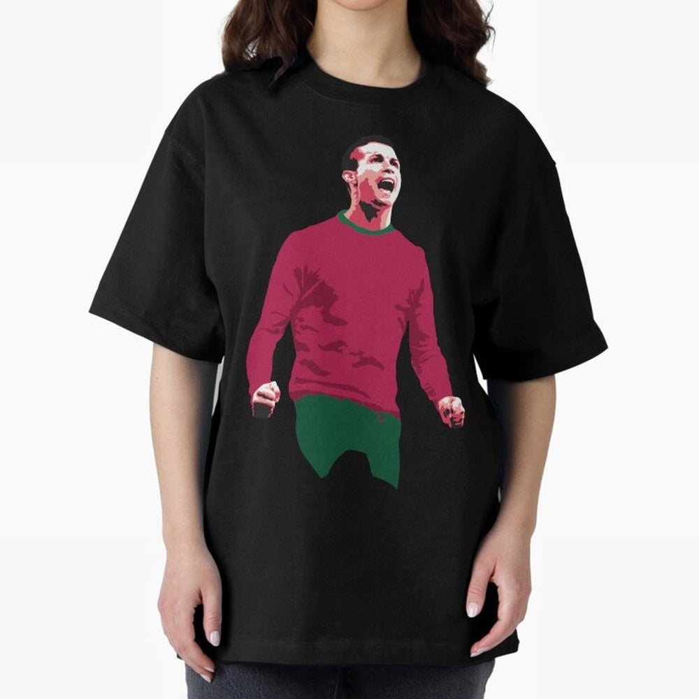 Ronaldo Oversized T-Shirt Live the Energy of FIFA World Cup 2026 Group Stage for Fans of Mbappe and Spain and Netherlands, Bringing Soccer Culture, Superstar Moments, National Team Dreams and Competitive Fire; Perfect for Supporters Who Want Bold