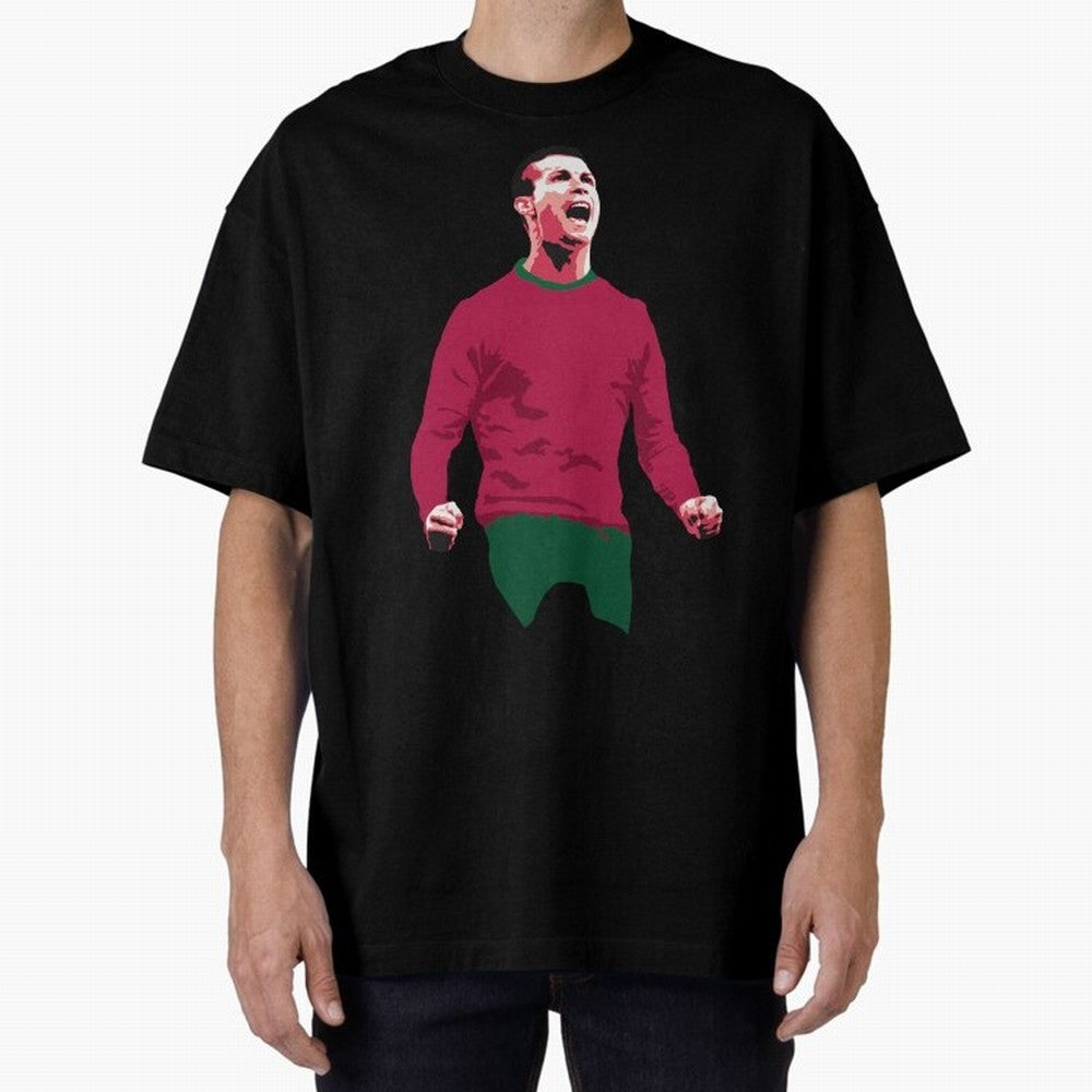 Ronaldo Oversized T-Shirt Live the Energy of FIFA World Cup 2026 Group Stage for Fans of Mbappe and Spain and Netherlands, Bringing Soccer Culture, Superstar Moments, National Team Dreams and Competitive Fire; Perfect for Supporters Who Want Bold