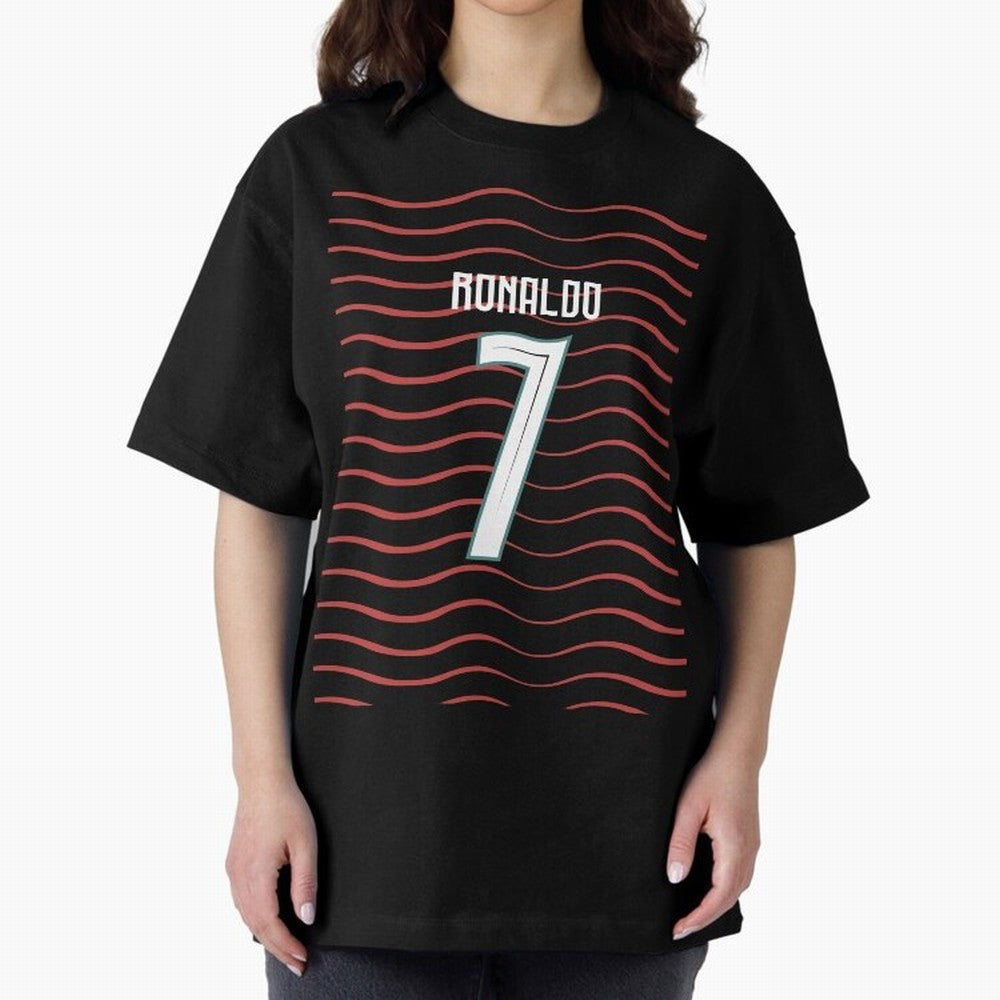 Cristiano Ronaldo Portugal Jersey 2026 World cup Oversized T-Shirt Show Your Tournament Heart for FIFA World Cup 2026 Group Stage for Fans of Mbappe and Neymar and Portugal, Spain and Germany, Bringing Fan Favorite Moments, National Team Passion,