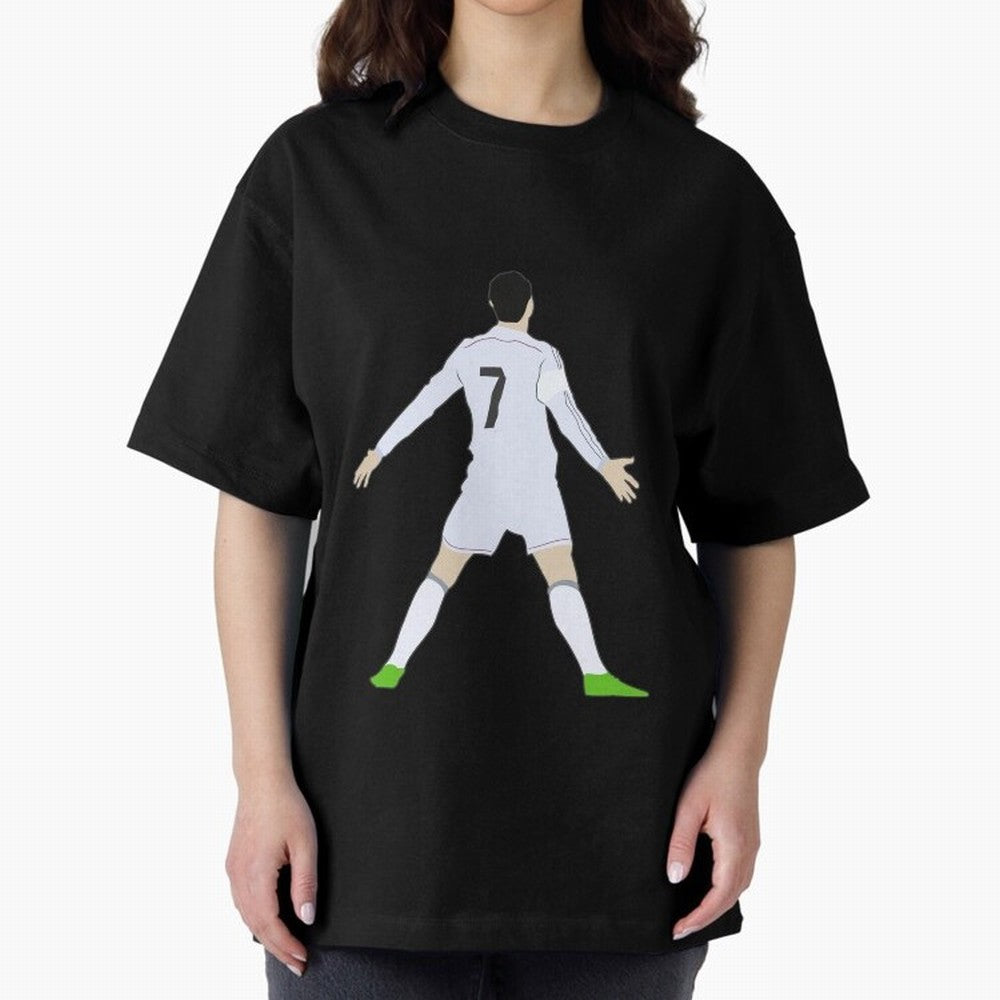 Cristiano Ronaldo Oversized T-Shirt Mark FIFA World Cup 2026 USA Canada Mexico Celebrating Mbappe and Neymar, England, France and Netherlands Energy, Sports Nostalgia, International Competition, Famous Players and Unforgettable Victories; Perfect