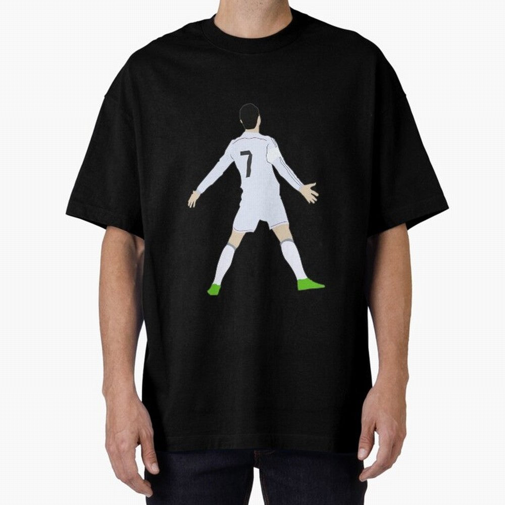 Cristiano Ronaldo Oversized T-Shirt Mark FIFA World Cup 2026 USA Canada Mexico Celebrating Mbappe and Neymar, England, France and Netherlands Energy, Sports Nostalgia, International Competition, Famous Players and Unforgettable Victories; Perfect