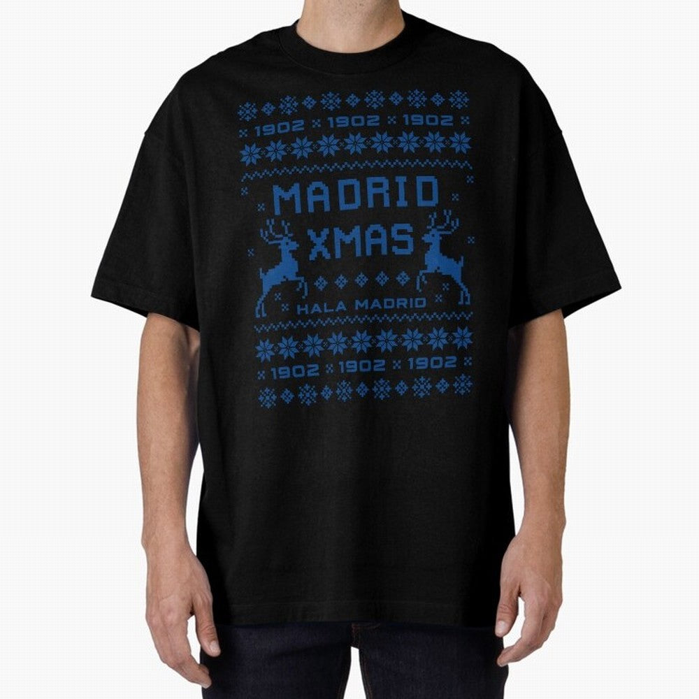Real Madrid Christmas Oversized T-Shirt Embrace FIFA World Cup 2026 Highlighting CR7, Brazil, Portugal and Argentina Energy, Worldwide Fan Energy, Dramatic Goals, Stadium Lights and Championship Celebrations; Perfect for Fans, Collectors, Family