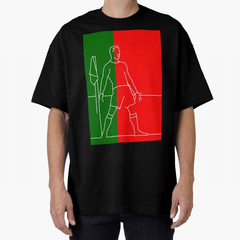 Siuuu! (color) Oversized T-Shirt Celebrate Every Goal in FIFA World Cup 2026 Group Stage Spirit, Inspired by Netherlands, Cristiano Ronaldo, Global Supporter Spirit, Legendary Goals, National Colors and Tournament Celebration; Ideal for Fans Who
