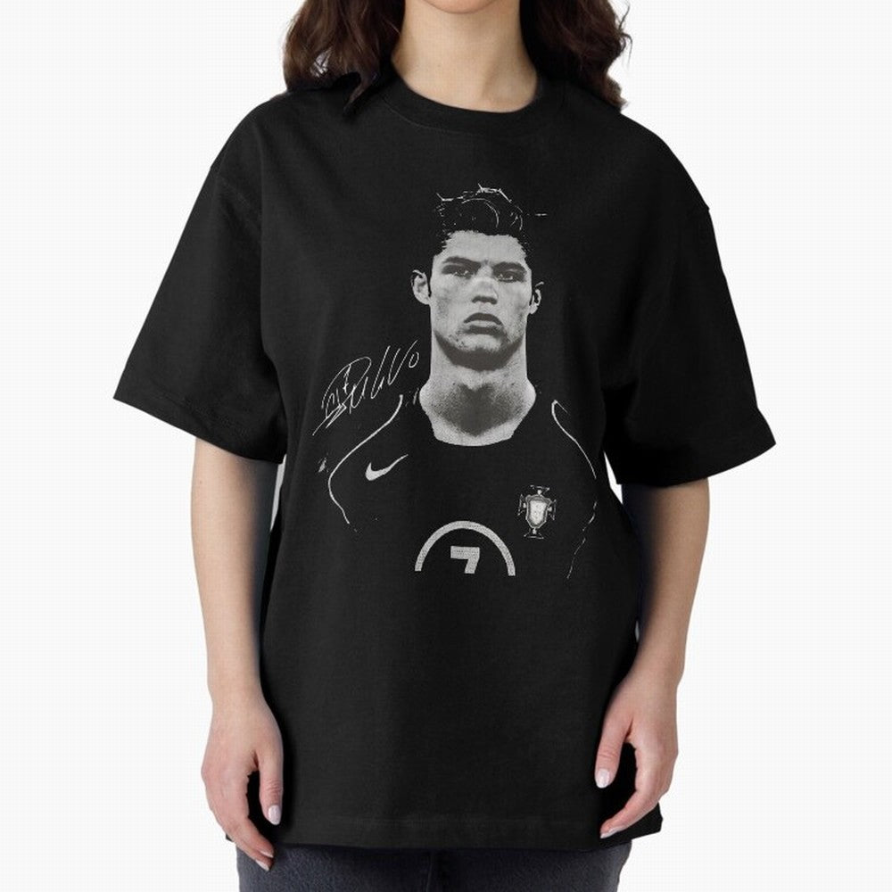 Cristiano Ronaldo Vintage Bootleg Oversized T-Shirt Support Match Day Hype around FIFA World Cup 2026 USA Canada Mexico, CR7 and Messi, France and Portugal, Tournament Hype, Historic Matchups, Family Viewing Parties and Global Sports Pride; Ideal