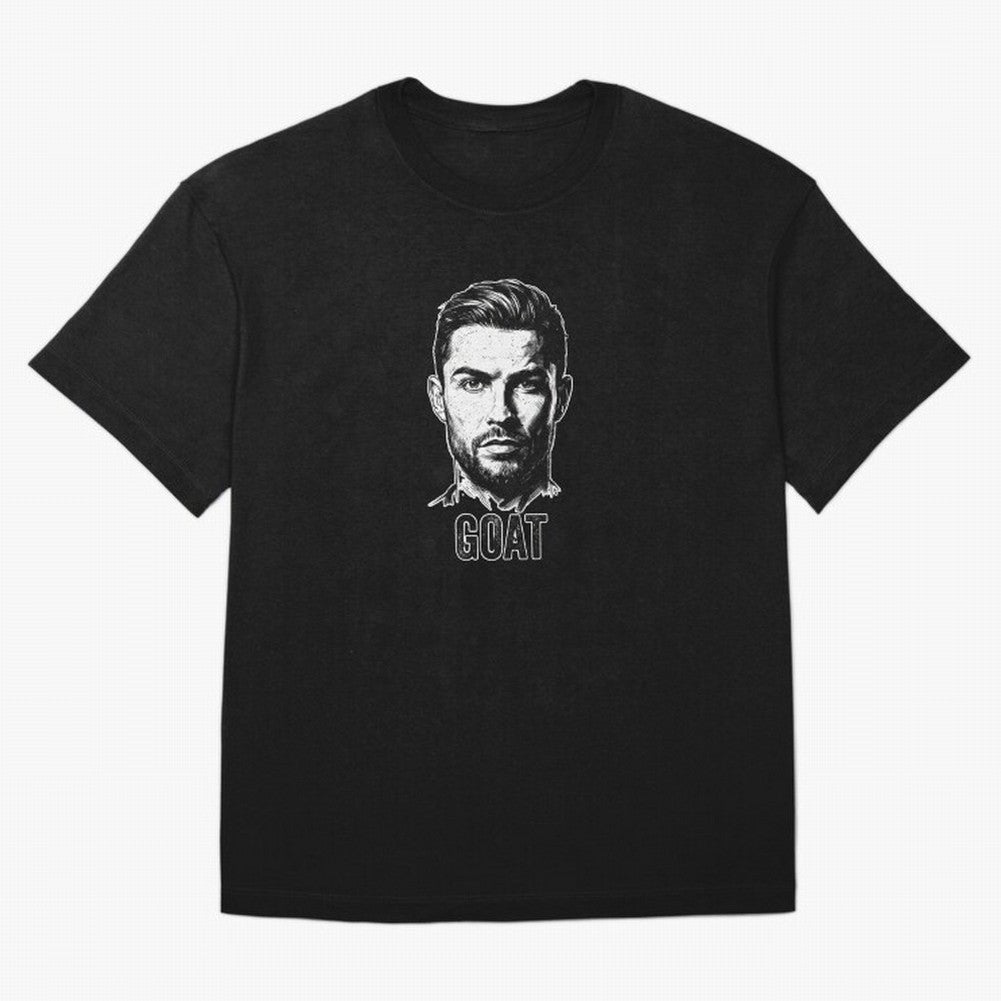 The G.O.A.T. ¨C Cristiano Ronaldo Legend Sketch Oversized T-Shirt Turn Every Weekend Toward Match Day Hype around FIFA World Cup 2026 Group Stage, Messi, Neymar and Mbappe, Portugal, Spain and Germany, Vintage Soccer Flavor, Modern Football Stars,
