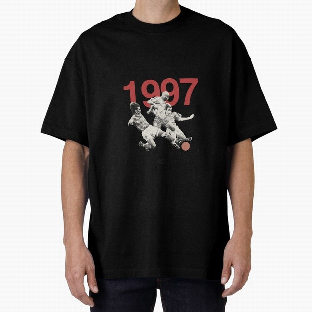 Ronaldo Maldini Cannavaro Tournoi de France 1997 Oversized T-Shirt Follow FIFA World Cup 2026 USA Canada Mexico Spirit, with Portugal, CR7, Sports Nostalgia, International Competition, Famous Players and Unforgettable Victories; Perfect for People