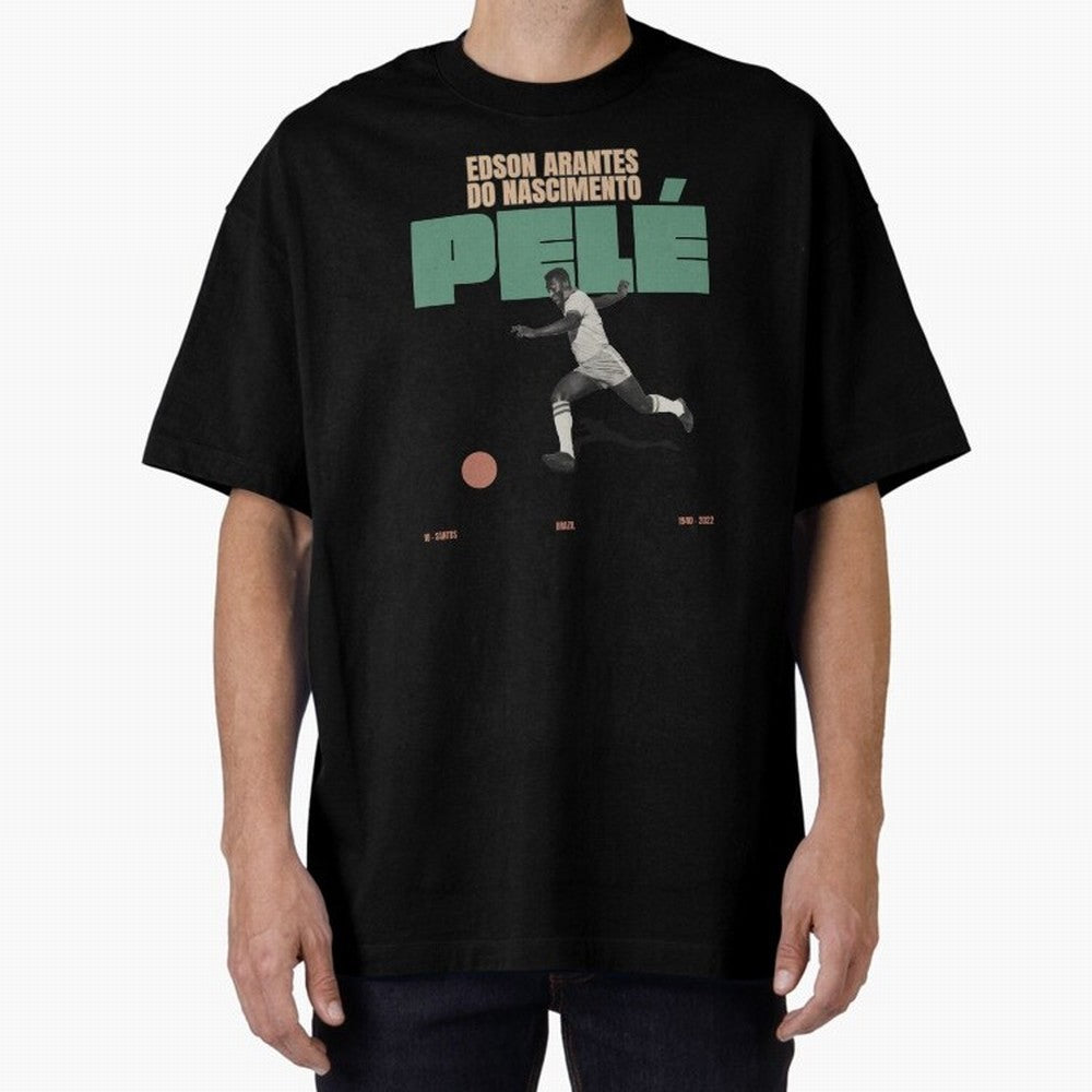 Pele Minimalist Oversized T-Shirt Stand Out with Spirit from the FIFA World Cup 2026 Journey through Mbappe Highlights, Argentina Pride, Worldwide Fan Energy, Dramatic Goals, Stadium Lights and Championship Celebrations; Built for Supporters