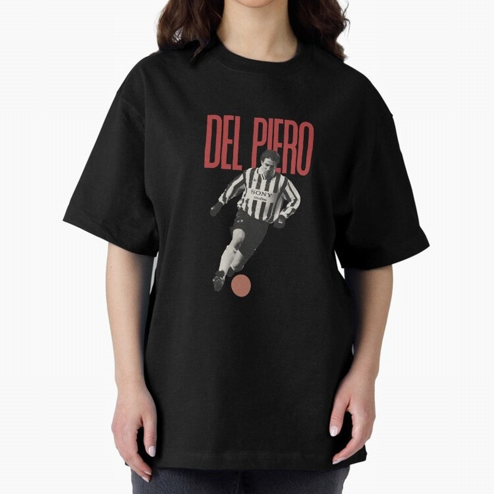 Alessandro Del Piero Minimalist Oversized T-Shirt Capture Stadium Memories from FIFA World Cup 2026 USA Canada Mexico Highlighting Messi and Cristiano Ronaldo, Germany Energy, Sports Nostalgia, International Competition, Famous Players and