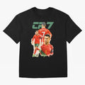 CR7 Cristiano Ronaldo illustration watercolour Oversized T-Shirt Stand Proud for Global Football Passion for FIFA World Cup 2026, Made for Haaland and Mbappe, Argentina, Global Supporter Spirit, Legendary Goals, National Colors and Tournament