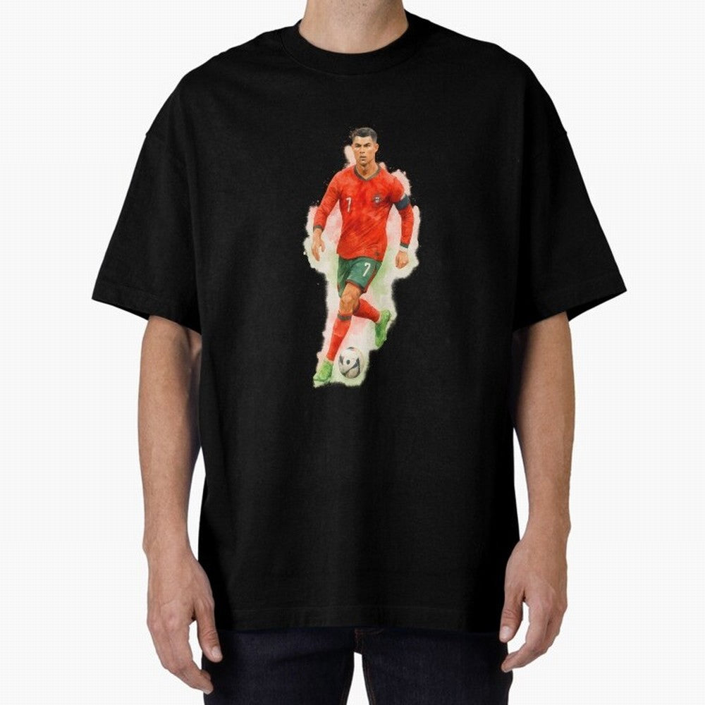 CR7 Cristiano Ronaldo a powerful moment artwork Oversized T-Shirt Turn Every Weekend Toward FIFA World Cup 2026 Group Stage with Mbappe and Neymar, Brazil Energy, Stadium Memories, Football Loyalty, International Chants and Championship Tradition;