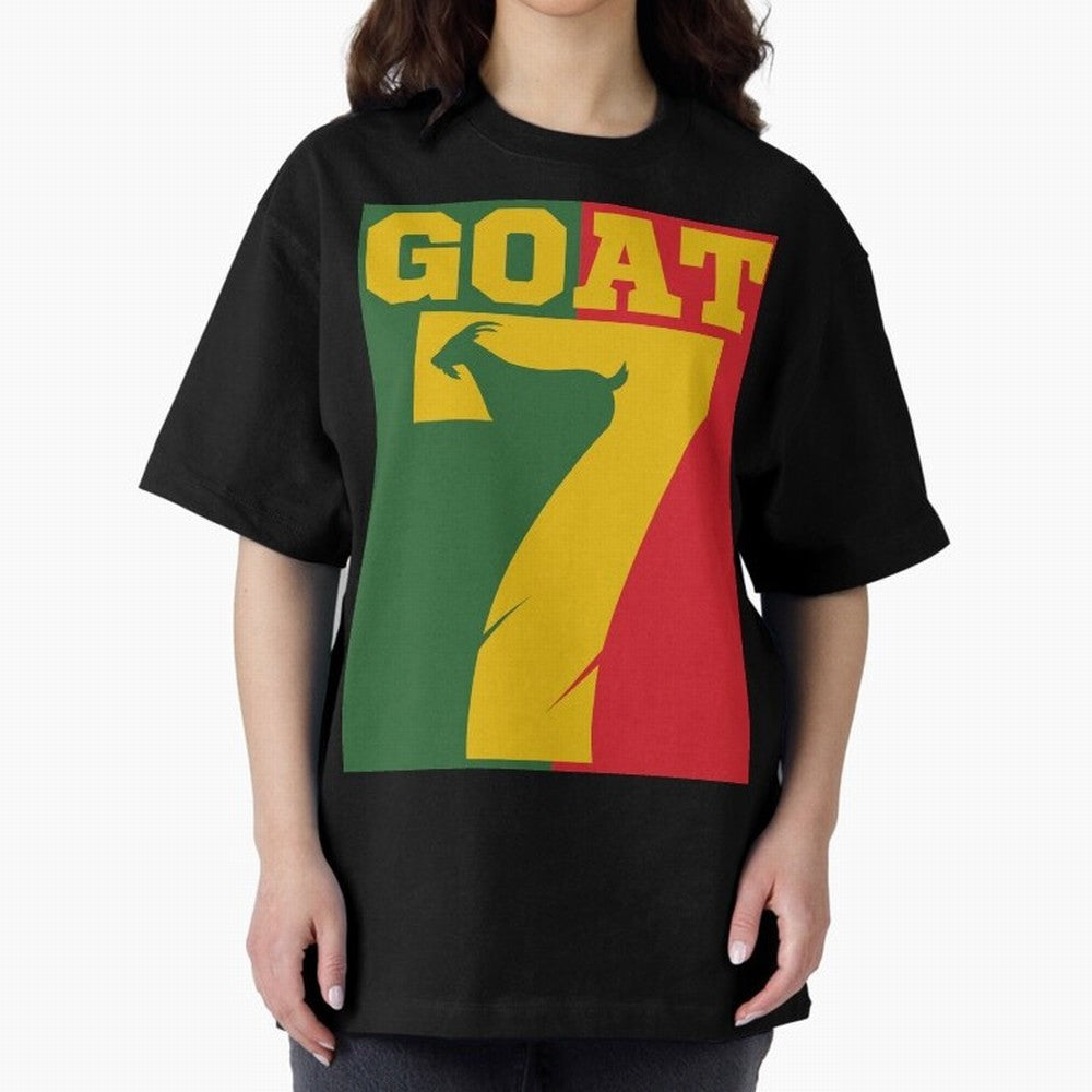 World Cup 2026 The Goat CR 7 Portugal Oversized T-Shirt Honor Champions and Dreams in Global Football Passion for FIFA World Cup 2026 USA Canada Mexico, Centered on Haaland, Spain and Netherlands, Match Day Excitement, Supporter Culture, Golden