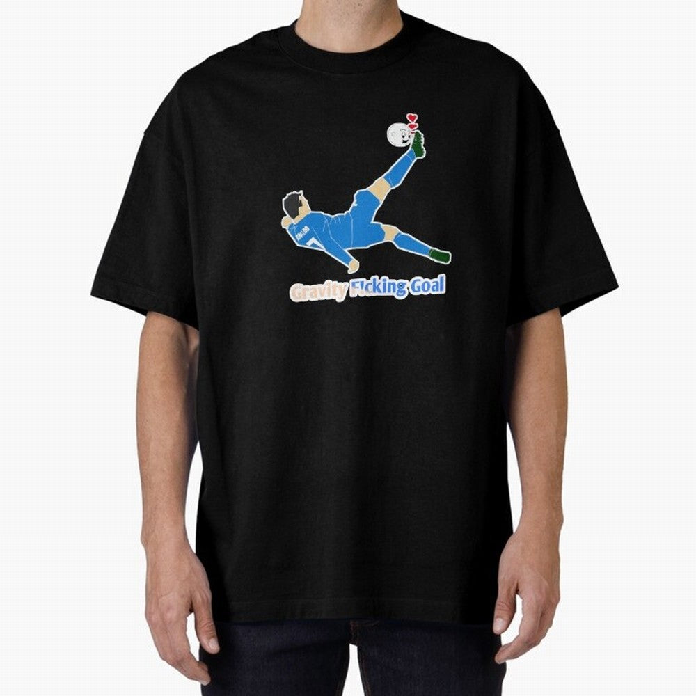 Cristiano Ronaldo Bicycle kick Oversized T-Shirt Show Love for Legendary Goals in FIFA World Cup 2026 for Fans of Mbappe and Portugal, Spain and Germany, Bringing Football History, Final Match Energy, Crowd Noise and Once in a Lifetime Moments;