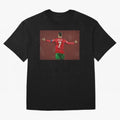 Cristiano Ronaldo portrait painting Oversized T-Shirt Follow the Final Road of the FIFA World Cup 2026 Journey through Neymar Highlights, Spain Pride, Goal Celebration Energy, Supporter Heritage, Football Icons and Worldwide Tournament Joy; Great