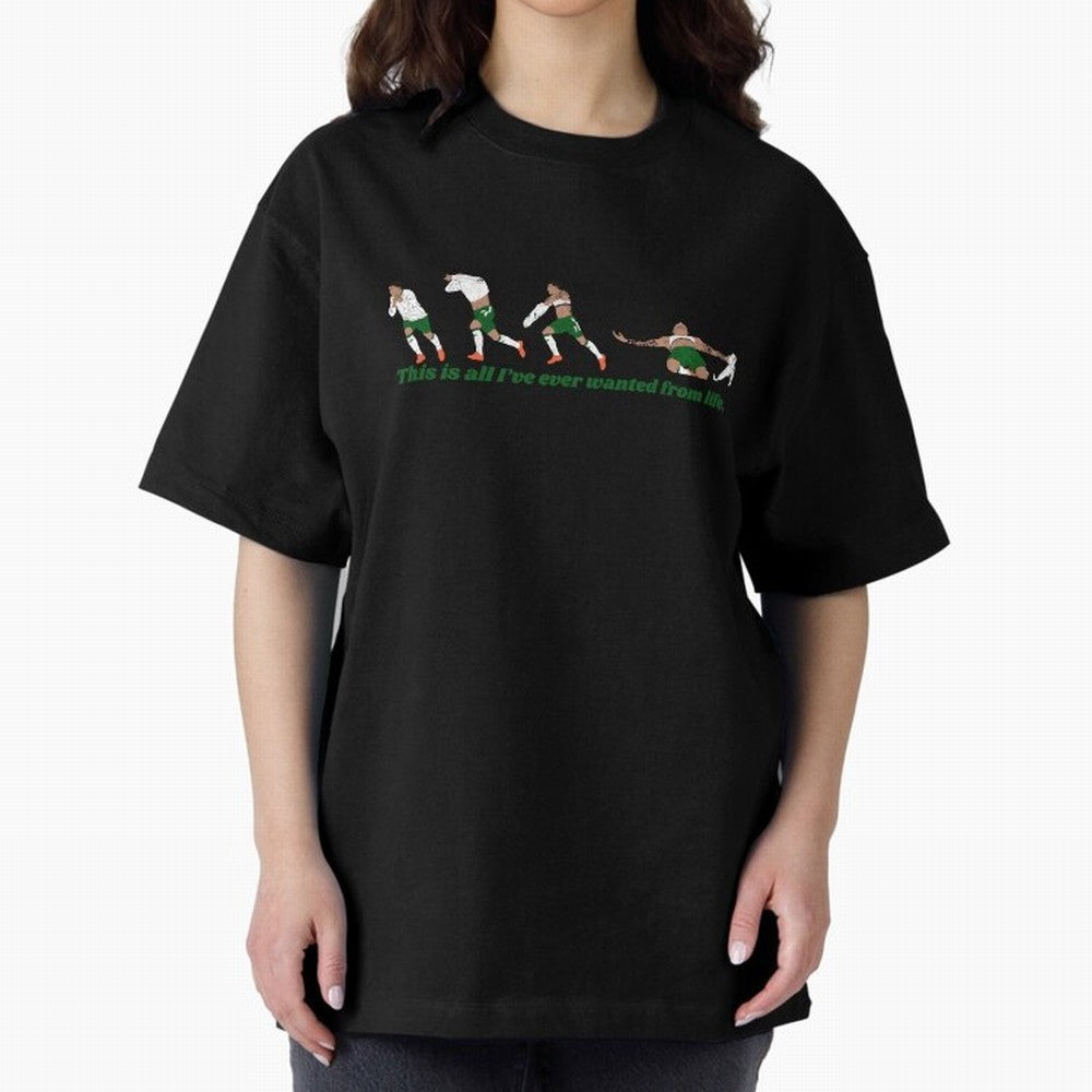 Troy Parrott Ireland Hat Trick Goal Celebration Minimalist Oversized T-Shirt Join the Countdown to the FIFA World Cup 2026 Group Stage Journey through Neymar, Haaland and Cristiano Ronaldo Highlights, Brazil, Portugal and Argentina Pride, Match Day