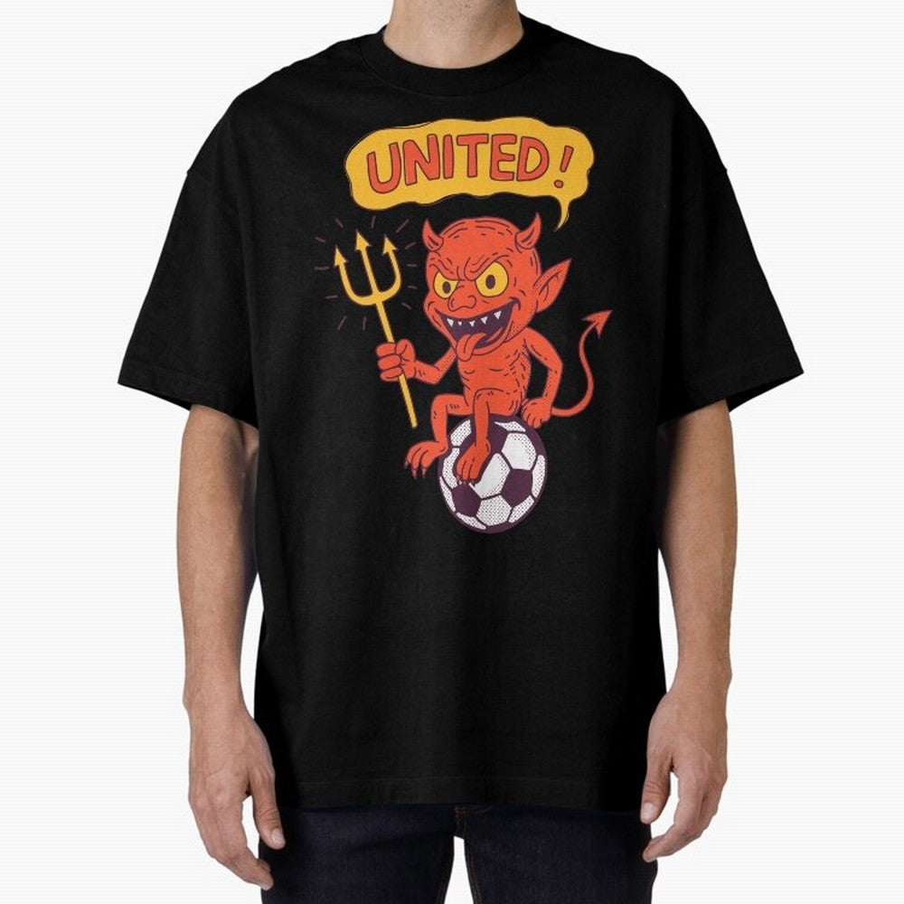 Manchester United The Red Devils Oversized T-Shirt Upgrade Match Day Hype around FIFA World Cup 2026 Group Stage, Neymar, Spain, Supporter Pride, Iconic Celebrations, Legendary Names and Global Match Day Energy; Perfect for People Who Love