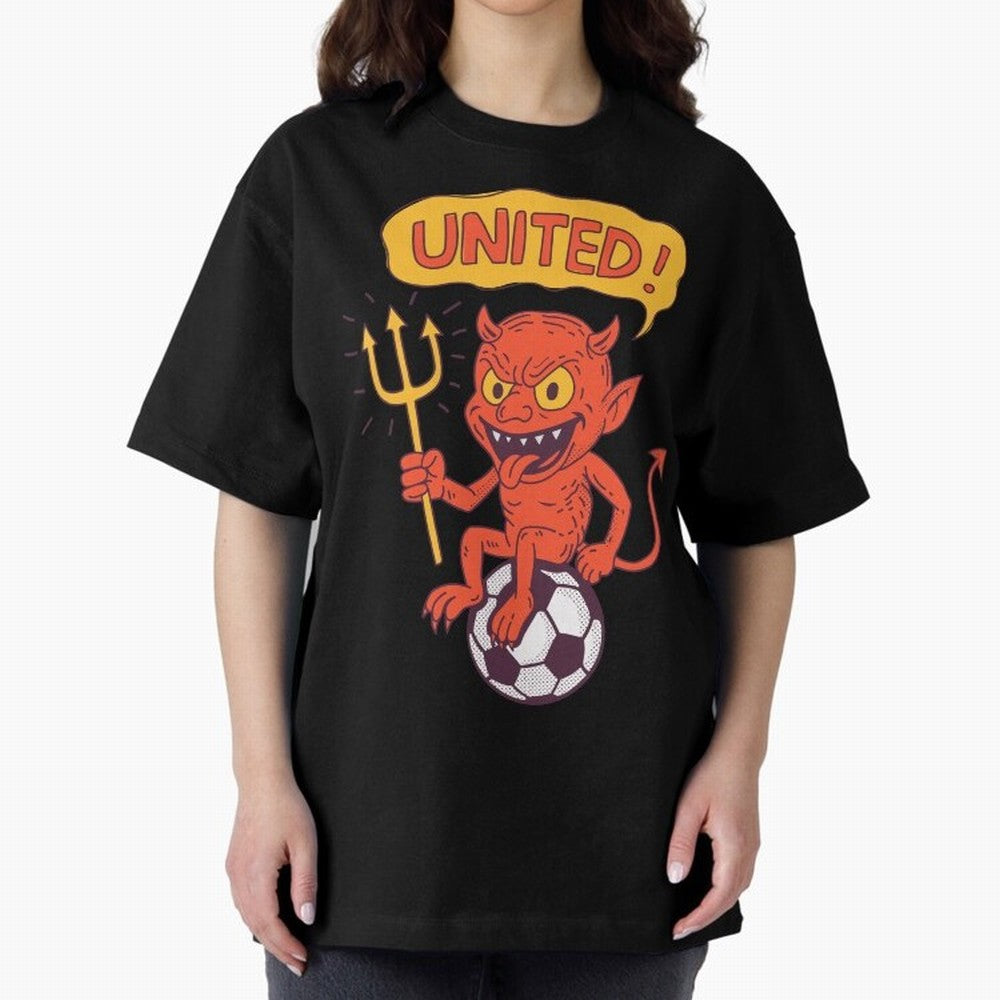 Manchester United The Red Devils Oversized T-Shirt Upgrade Match Day Hype around FIFA World Cup 2026 Group Stage, Neymar, Spain, Supporter Pride, Iconic Celebrations, Legendary Names and Global Match Day Energy; Perfect for People Who Love
