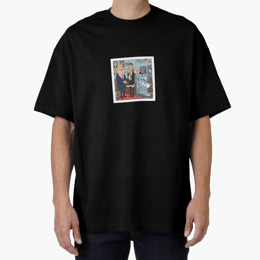Ronaldo at White House Dinner Oversized T-Shirt Cheer through Every Moment of FIFA World Cup 2026 USA Canada Mexico Highlighting Haaland and Mbappe, France and Portugal Energy, Retro Football Energy, Iconic Rivalries, Trophy Chase Drama and Stadium