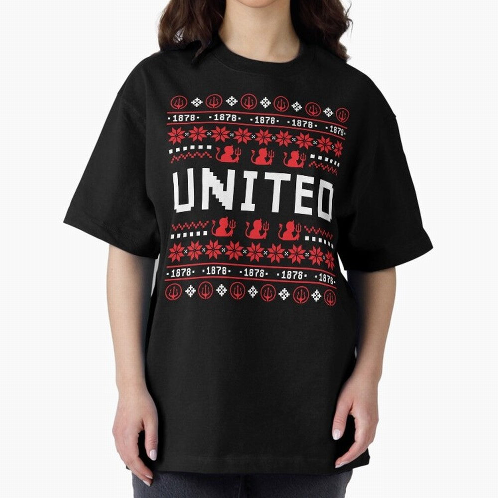 Manchester United Christmas Oversized T-Shirt Relive the FIFA World Cup 2026 Journey through Neymar Highlights, Netherlands Pride, Game Day Rituals, Football Legends, Country Pride and the Road to the Final; Created for Match Day Parties, Soccer