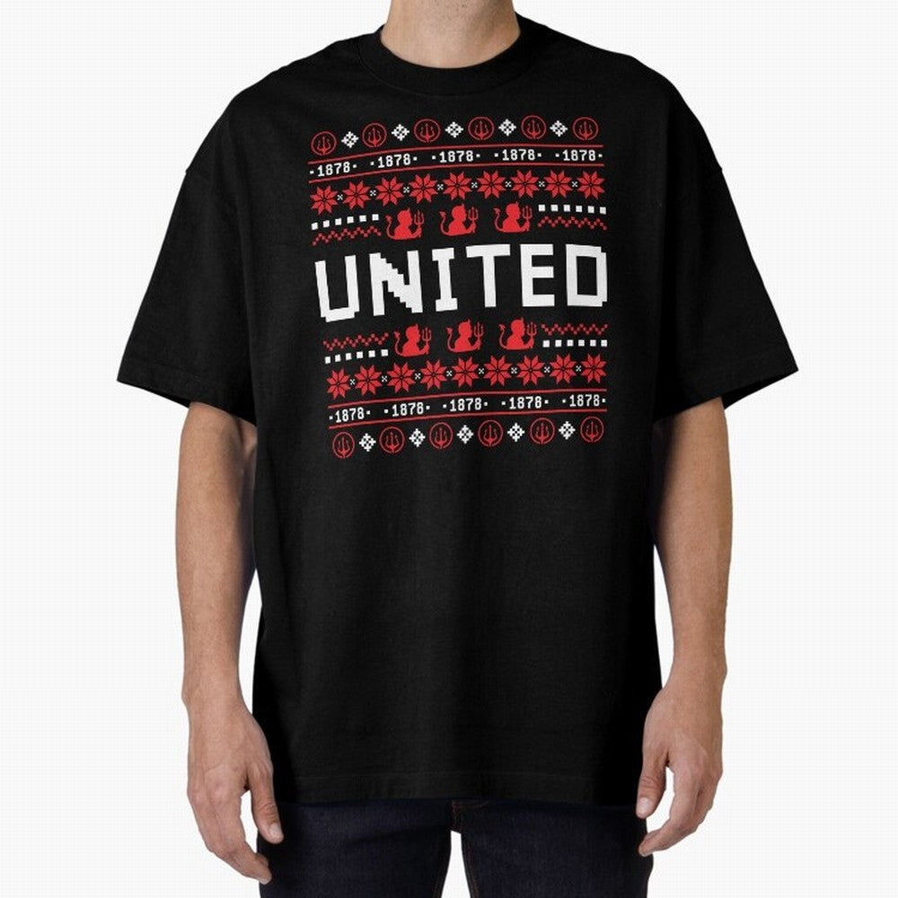 Manchester United Christmas Oversized T-Shirt Relive the FIFA World Cup 2026 Journey through Neymar Highlights, Netherlands Pride, Game Day Rituals, Football Legends, Country Pride and the Road to the Final; Created for Match Day Parties, Soccer