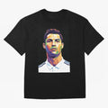 Cristiano Ronaldo Wpap Art Oversized T-Shirt Feel International Energy from Match Day Hype around FIFA World Cup 2026, CR7, Argentina and Brazil, Supporter Pride, Iconic Celebrations, Legendary Names and Global Match Day Energy; Perfect for Fans,
