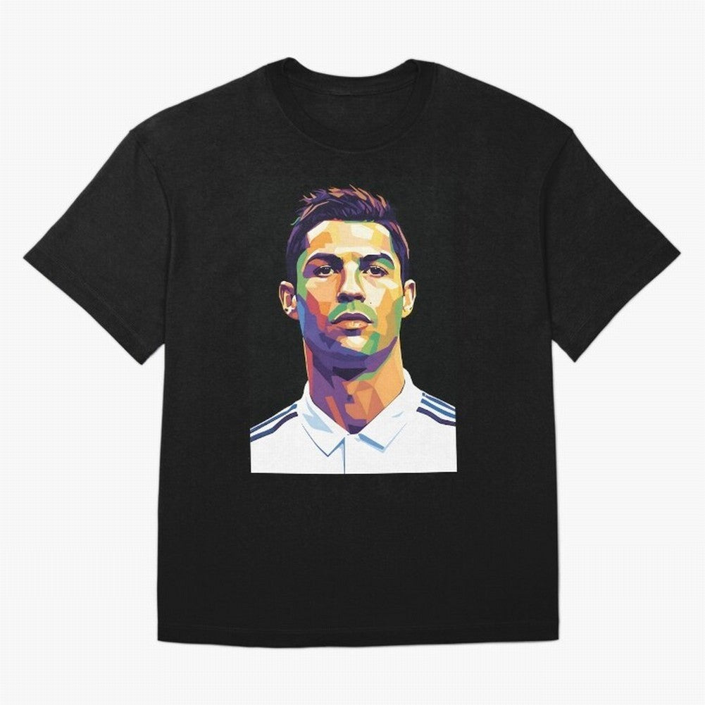 Cristiano Ronaldo Wpap Art Oversized T-Shirt Feel International Energy from Match Day Hype around FIFA World Cup 2026, CR7, Argentina and Brazil, Supporter Pride, Iconic Celebrations, Legendary Names and Global Match Day Energy; Perfect for Fans,