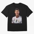 smiling Cristiano Ronaldo Oversized T-Shirt Show Passion for the Stars of FIFA World Cup 2026 USA Canada Mexico Made for Messi, England Energy, Champion Mindset, Group Stage Buzz, Knockout Tension and Passionate Fan Culture; Perfect for People Who