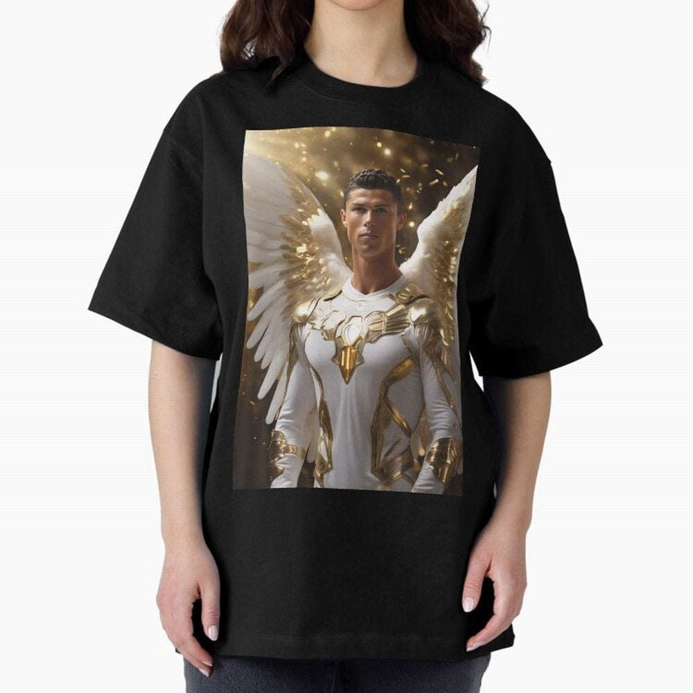 Cristiano Ronaldo angel 1 Oversized T-Shirt Bring Match Day Fire to FIFA World Cup 2026 USA Canada Mexico for Fans of Mbappe and Brazil, Portugal and Argentina, Bringing Game Day Rituals, Football Legends, Country Pride and the Road to the Final;
