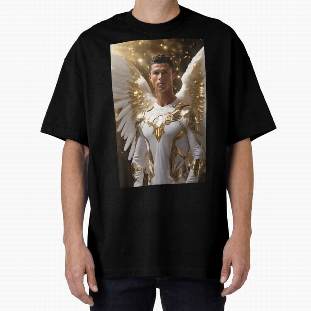 Cristiano Ronaldo angel 1 Oversized T-Shirt Bring Match Day Fire to FIFA World Cup 2026 USA Canada Mexico for Fans of Mbappe and Brazil, Portugal and Argentina, Bringing Game Day Rituals, Football Legends, Country Pride and the Road to the Final;
