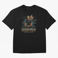 Cristiano Ronaldo Bronze Gamer ¨C Benchwarmers IRL Stats Don¡¯t Transfer Oversized T-Shirt Represent the Passion of FIFA World Cup 2026 USA Canada Mexico for Fans of Cristiano Ronaldo, Haaland and CR7 and Argentina and Brazil, Bringing Goal