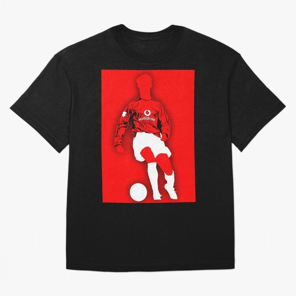 Cristiano Ronaldo Manchester United Silhouette ¨C Legendary Red Devil Artwork by GrizzlyGFX Oversized T-Shirt Live for the Drama of FIFA World Cup 2026 Group Stage Spirit, Made for England and Germany, Cristiano Ronaldo, Haaland and CR7, Global