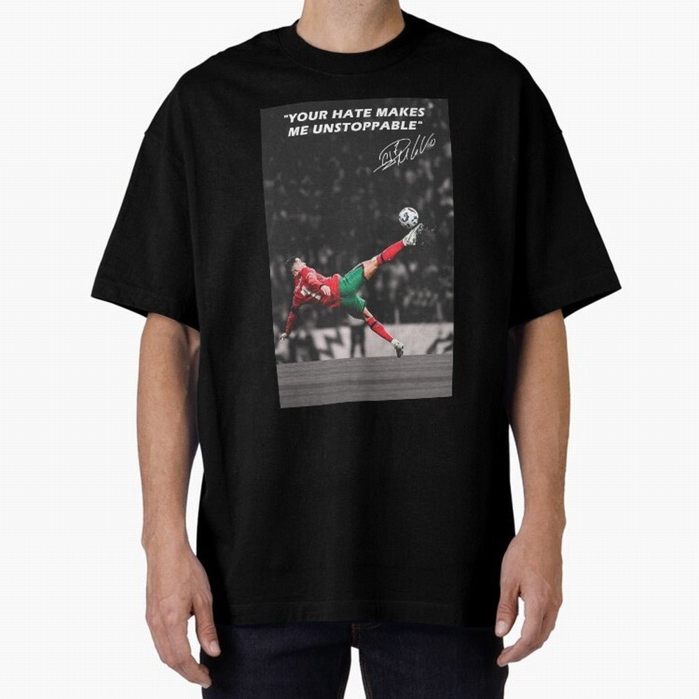 Cristiano Ronaldo Inspiration Oversized T-Shirt Relive the Noise and Pride of the FIFA World Cup 2026 USA Canada Mexico Journey through Cristiano Ronaldo Highlights, England and Germany Pride, Tournament Hype, Historic Matchups, Family Viewing