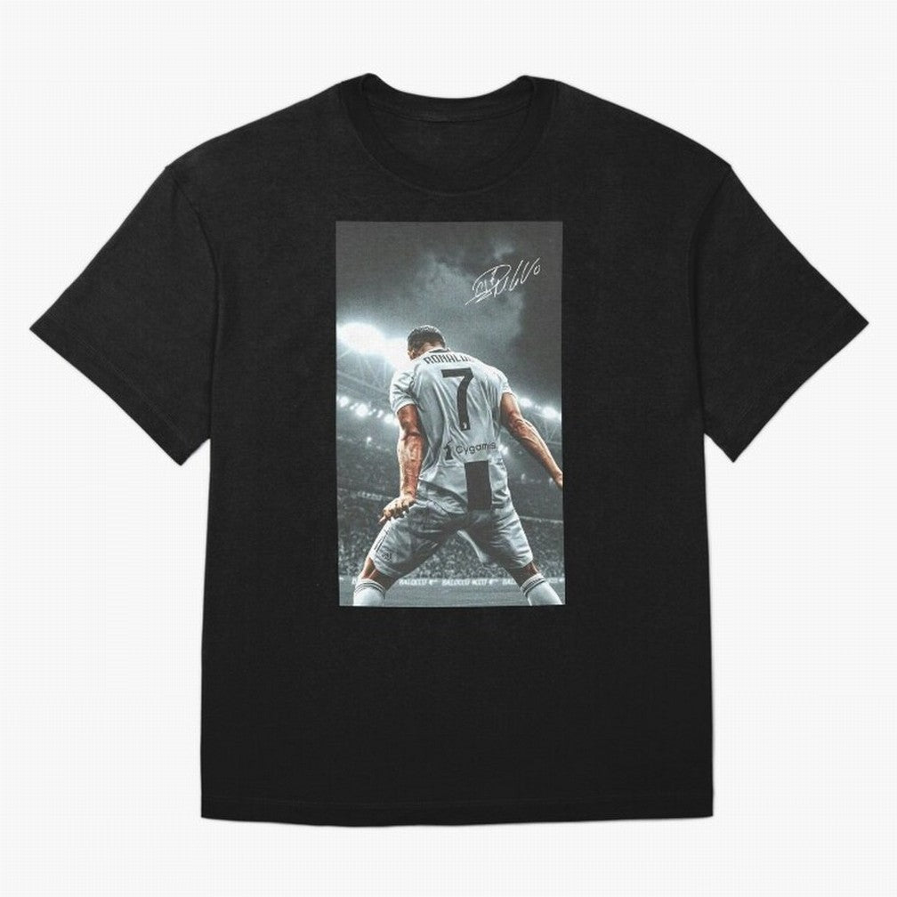 Cristiano Ronaldo Celebration Oversized T-Shirt Celebrate National Team Dreams in FIFA World Cup 2026 for Fans of Haaland and Mbappe and Portugal, Bringing Football Festival Excitement, Trophy Ambitions, Country Rivalries and Star Player Buzz;