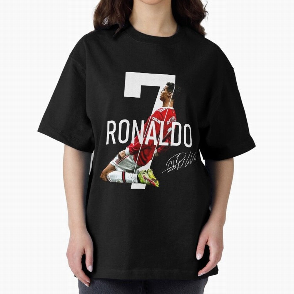 Cristiano Ronaldo - CR7 Oversized T-Shirt Show Passion for the Stars of FIFA World Cup 2026 Group Stage Spirit, Driven by Brazil, Portugal and Argentina, Neymar, Haaland and Cristiano Ronaldo, Worldwide Fan Energy, Dramatic Goals, Stadium Lights