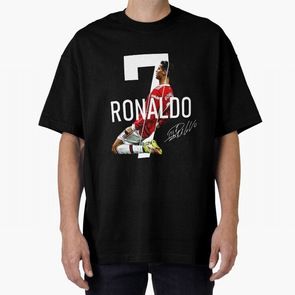 Cristiano Ronaldo - CR7 Oversized T-Shirt Show Passion for the Stars of FIFA World Cup 2026 Group Stage Spirit, Driven by Brazil, Portugal and Argentina, Neymar, Haaland and Cristiano Ronaldo, Worldwide Fan Energy, Dramatic Goals, Stadium Lights