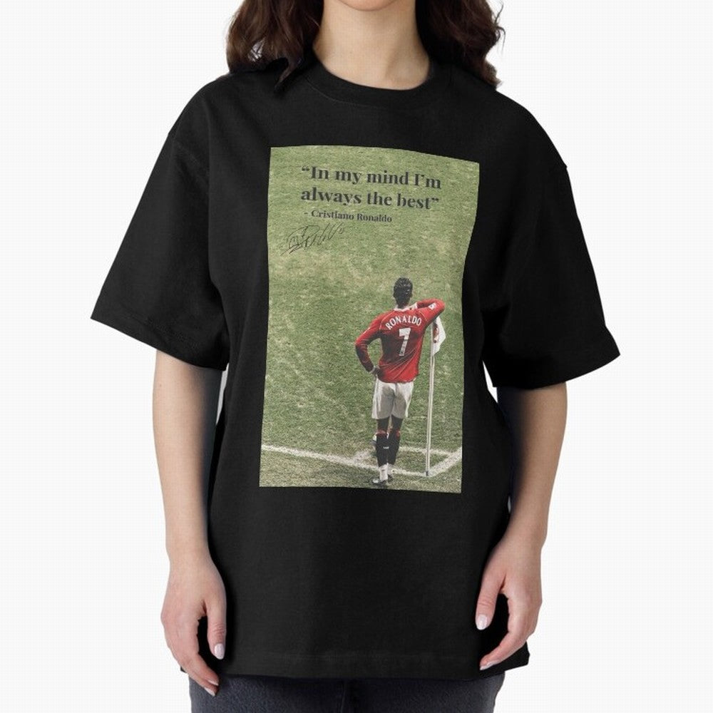 Cristiano Ronaldo Motivation Oversized T-Shirt Join Supporters Worldwide for FIFA World Cup 2026 Group Stage Spirit, Capturing Portugal, Spain and Germany, Messi and Cristiano Ronaldo, Stadium Chants, National Pride, Trophy Dreams and Unforgettable