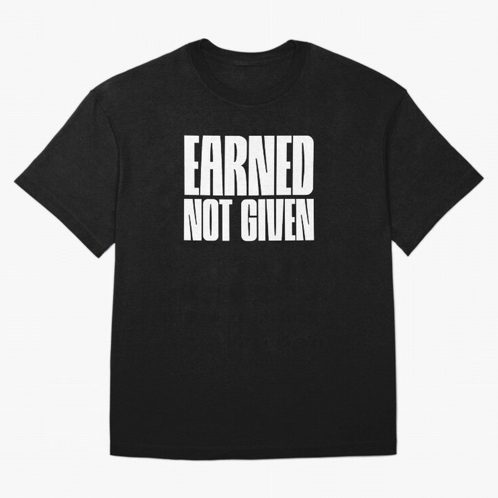 Earned not given white Oversized T-Shirt Upgrade Global Football Passion for FIFA World Cup 2026 USA Canada Mexico, Highlighting Cristiano Ronaldo, Haaland and CR7, England, France and Netherlands, Supporter Pride, Iconic Celebrations, Legendary