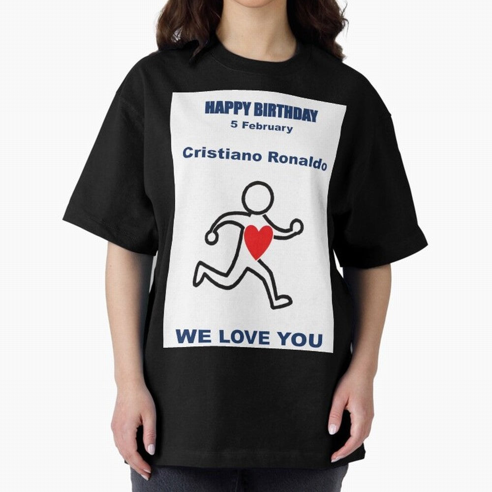 Tribute to Cristiano Ronaldo ¡ª 5 February Oversized T-Shirt Build FIFA World Cup 2026 USA Canada Mexico Driven by Haaland, England and Germany Energy, Match Day Excitement, Supporter Culture, Golden Goals and Global Football Passion; Built for