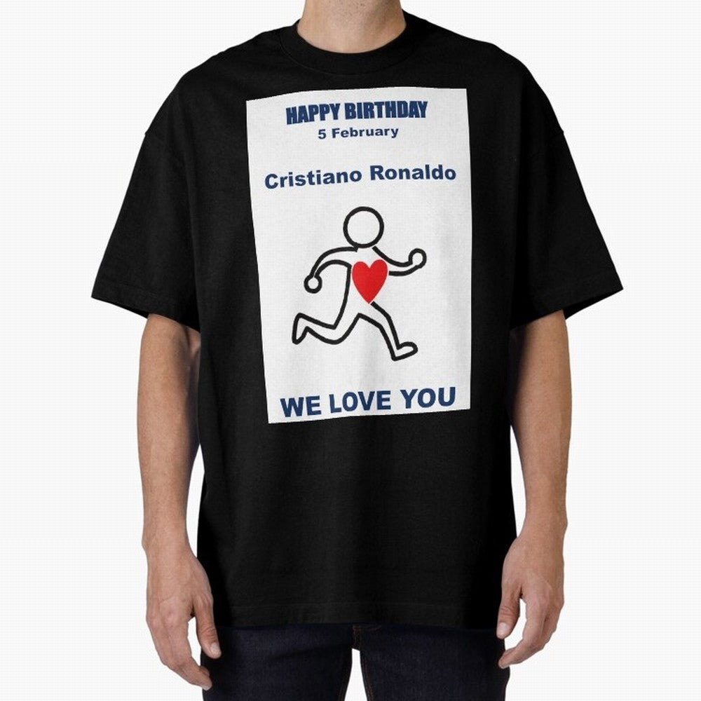 Tribute to Cristiano Ronaldo ¡ª 5 February Oversized T-Shirt Build FIFA World Cup 2026 USA Canada Mexico Driven by Haaland, England and Germany Energy, Match Day Excitement, Supporter Culture, Golden Goals and Global Football Passion; Built for