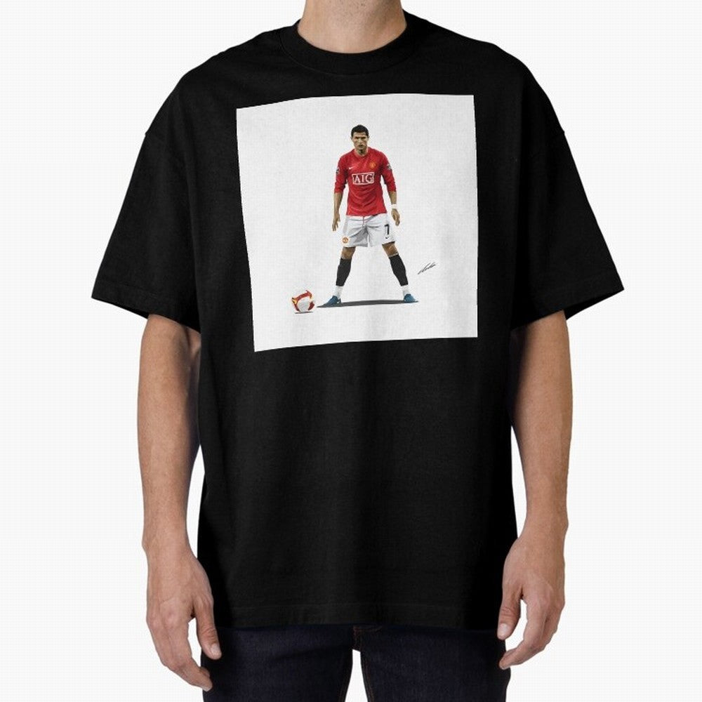 Cristiano Ronaldo CR7 Man Utd Oversized T-Shirt Celebrate the Road through FIFA World Cup 2026 for Fans of Messi, CR7 and Mbappe and Argentina, Bringing Supporter Pride, Iconic Celebrations, Legendary Names and Global Match Day Energy; Ideal for