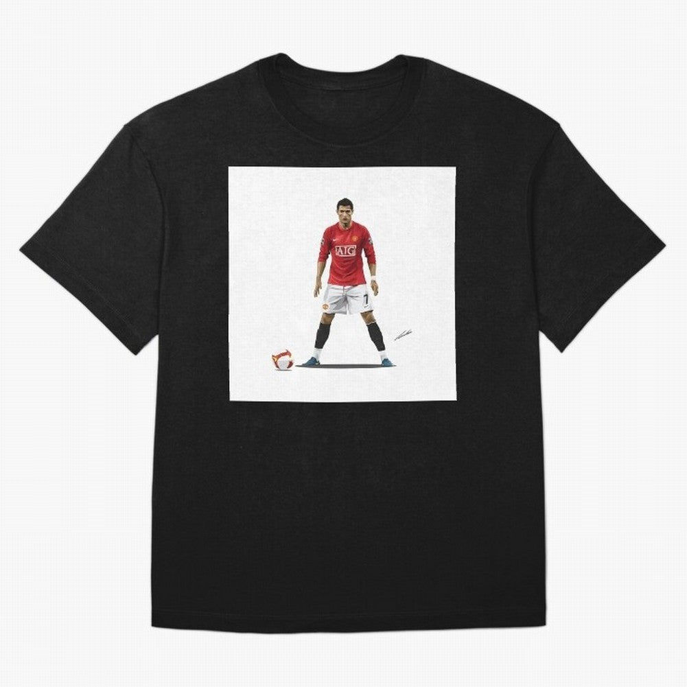 Cristiano Ronaldo CR7 Man Utd Oversized T-Shirt Celebrate the Road through FIFA World Cup 2026 for Fans of Messi, CR7 and Mbappe and Argentina, Bringing Supporter Pride, Iconic Celebrations, Legendary Names and Global Match Day Energy; Ideal for