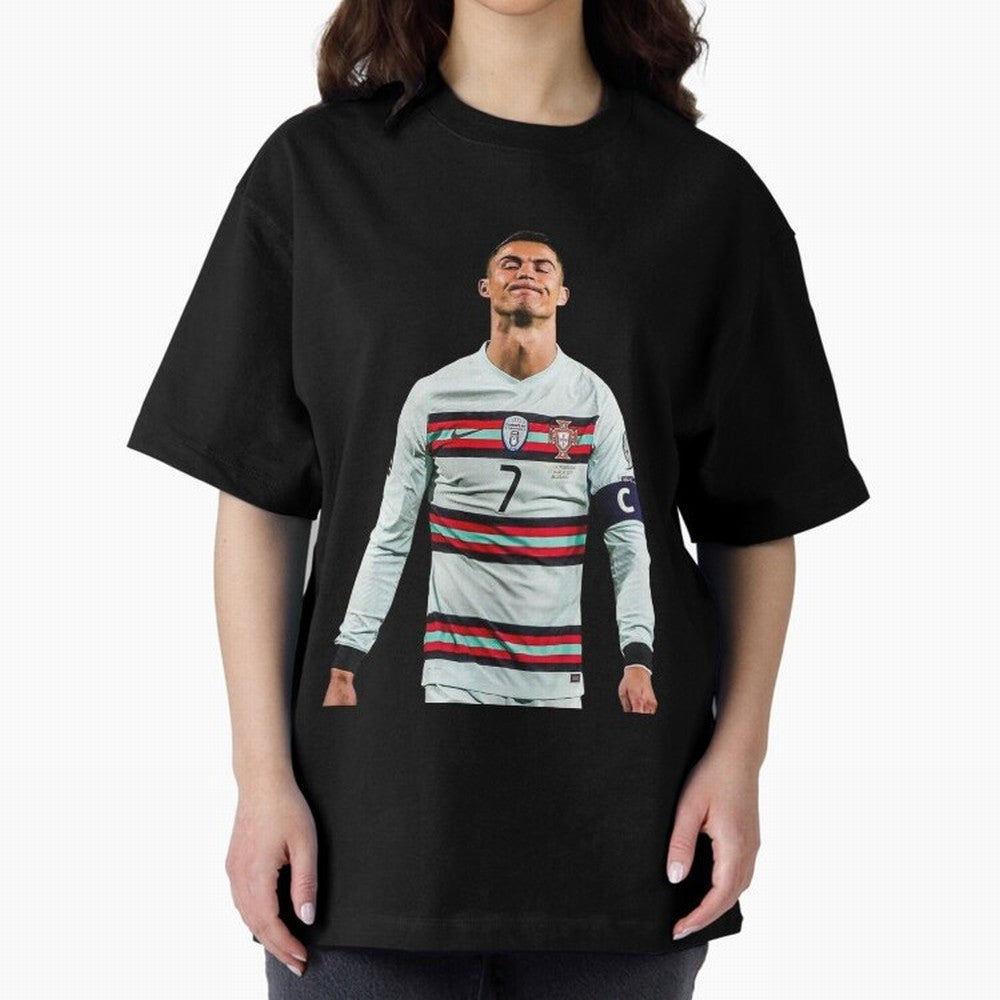 Cristiano Ronaldo Design Oversized T-Shirt Stand Proud for Match Day Hype around FIFA World Cup 2026 Group Stage, CR7, England, Stadium Chants, National Pride, Trophy Dreams and Unforgettable Football Memories; Built for Supporters Chasing Trophy