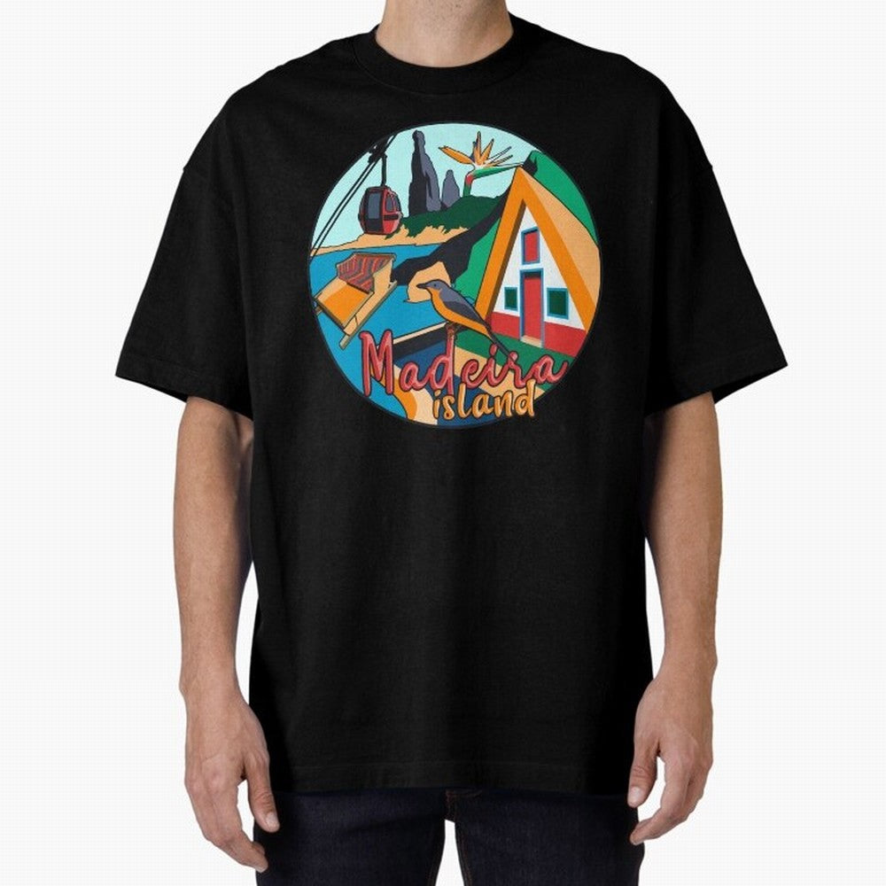Madeira Island Oversized T-Shirt Honor Football Greatness during FIFA World Cup 2026 Spirit, Driven by Argentina and Brazil, CR7 and Messi, Match Day Excitement, Supporter Culture, Golden Goals and Global Football Passion; Made for Collectors Who