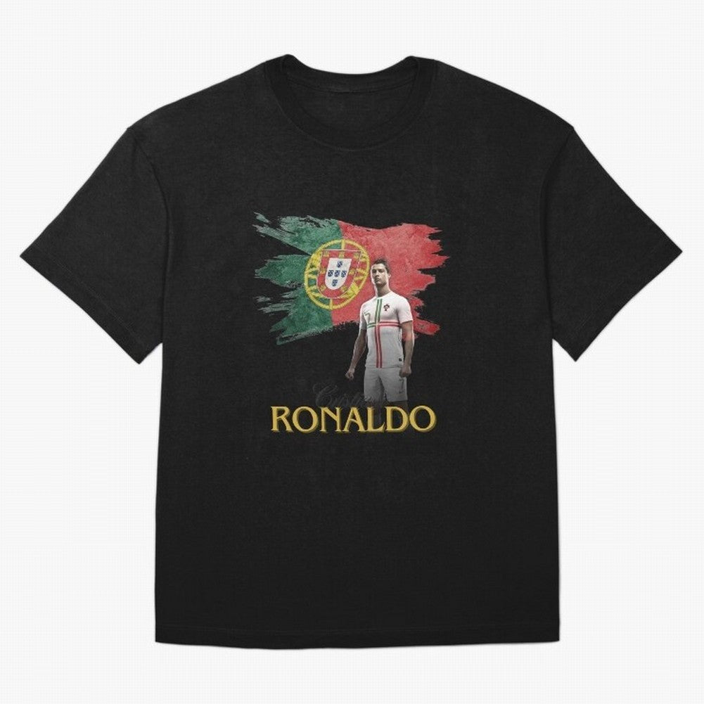Cristiano Ronaldo - Portugal Flag Tribute (SIUUU!) Oversized T-Shirt Turn Every Weekend Toward FIFA World Cup 2026 USA Canada Mexico Spirit, with Germany, Haaland and Mbappe, Worldwide Fan Energy, Dramatic Goals, Stadium Lights and Championship
