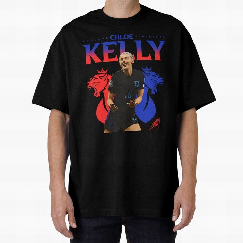 Chloe Kelly Oversized T-Shirt Make Every Kick Count in Match Day Hype around FIFA World Cup 2026 Group Stage, CR7, France and Portugal, Classic Soccer Heritage, Championship Pressure, Fan Loyalty and International Pride; Perfect for Fans,