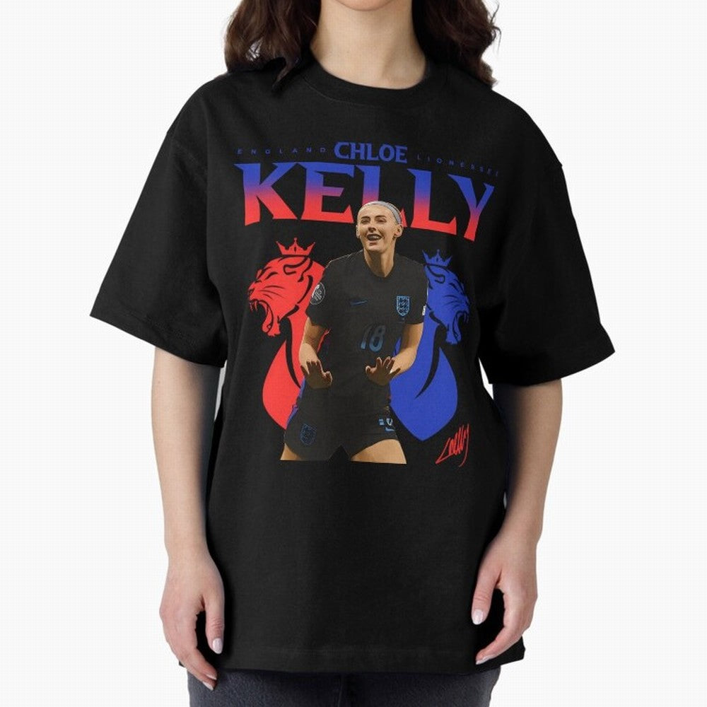 Chloe Kelly Oversized T-Shirt Make Every Kick Count in Match Day Hype around FIFA World Cup 2026 Group Stage, CR7, France and Portugal, Classic Soccer Heritage, Championship Pressure, Fan Loyalty and International Pride; Perfect for Fans,