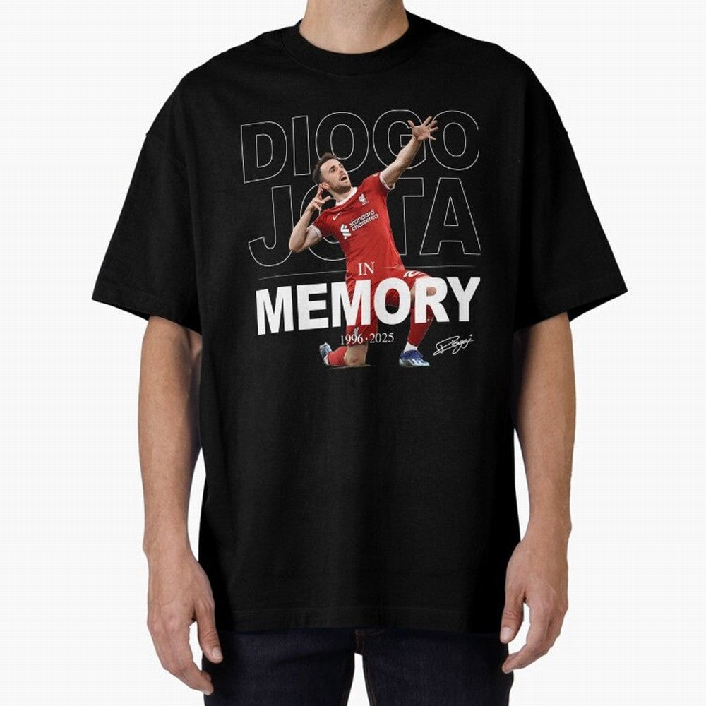 Diogo Jota In Memory Oversized T-Shirt Show Support during Match Day Hype around FIFA World Cup 2026, Haaland and Mbappe, France, Football Passion, Legendary Performances, Festival Vibes and Supporter Community; Perfect for People Who Love