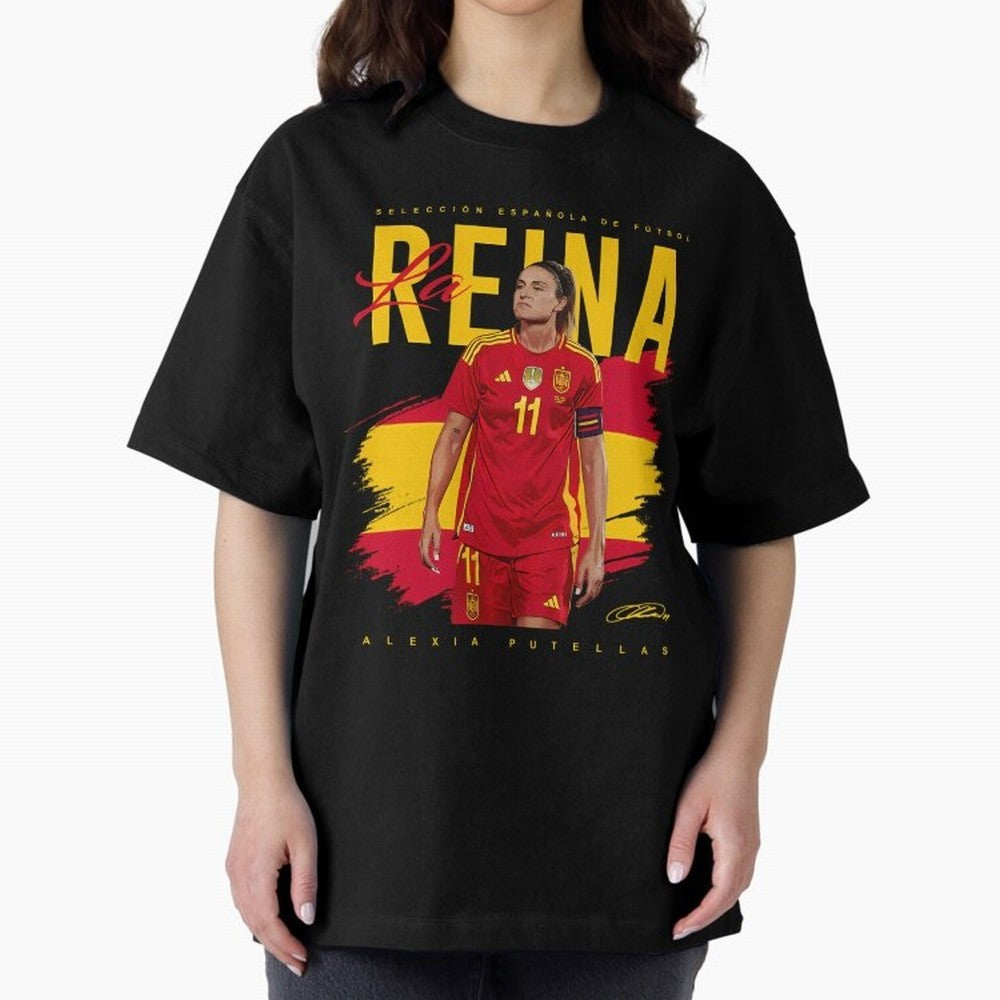 Alexia Putellas Oversized T-Shirt Celebrate Soccer Greatness during Match Day Hype around FIFA World Cup 2026 USA Canada Mexico, Messi and Cristiano Ronaldo, Argentina, Sports Nostalgia, International Competition, Famous Players and Unforgettable
