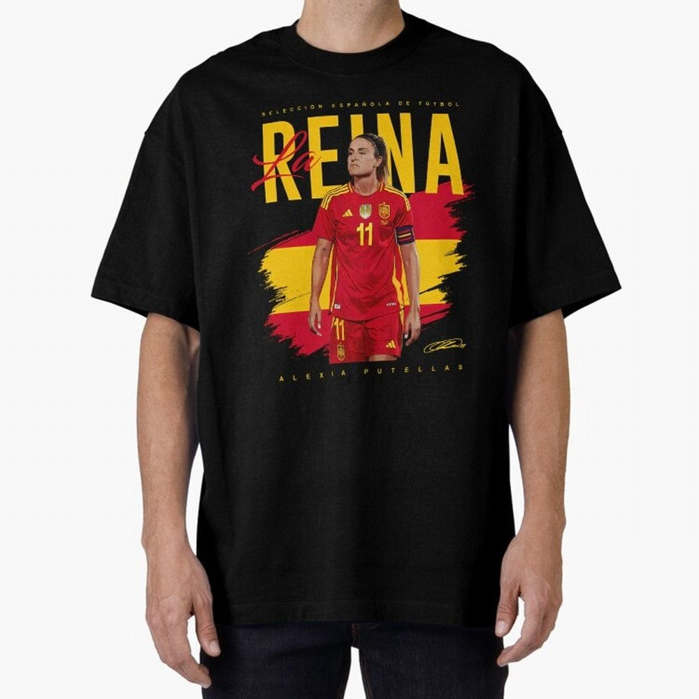 Alexia Putellas Oversized T-Shirt Celebrate Soccer Greatness during Match Day Hype around FIFA World Cup 2026 USA Canada Mexico, Messi and Cristiano Ronaldo, Argentina, Sports Nostalgia, International Competition, Famous Players and Unforgettable